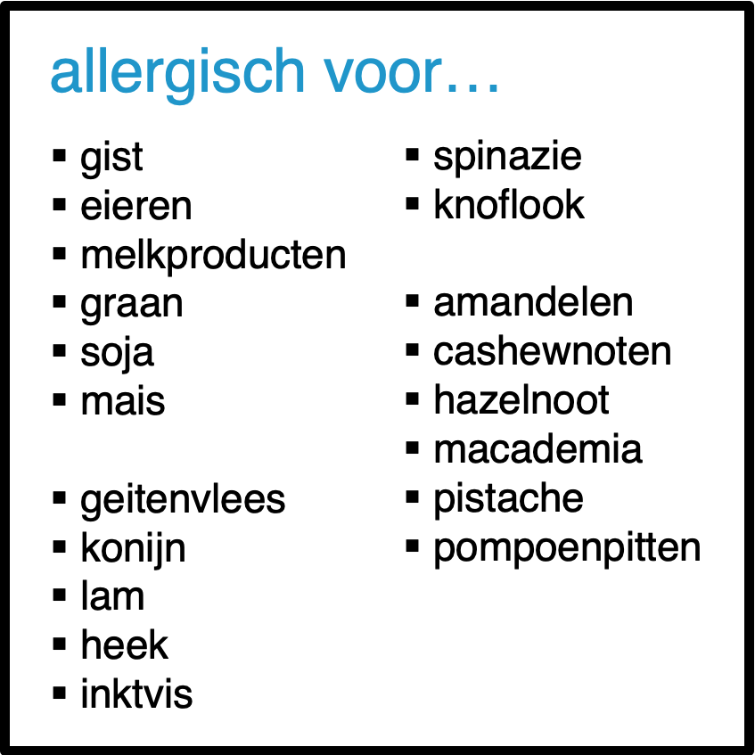 allergisch voor - Creativehealth.nl